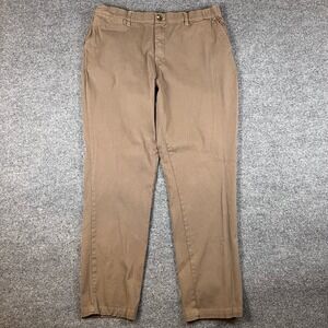Cove USA Pants Mens 38x32 Brown Stretch Waistband Chino Casual Flat Front